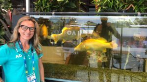 Infinity Blue representative at the Australian Open