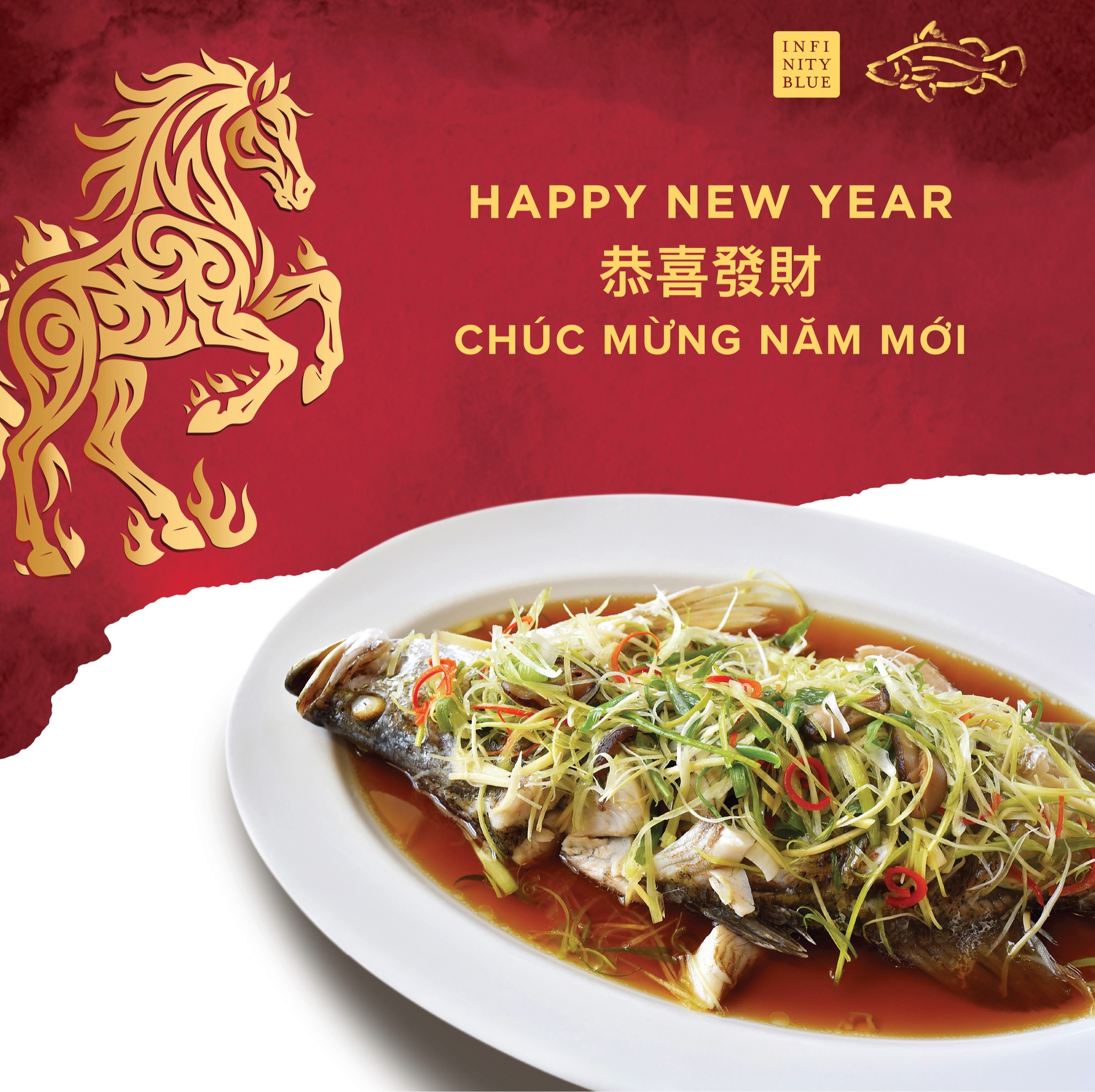 Ringing in the Lunar New Year: A Plate of Prosperity with Infinity Blue